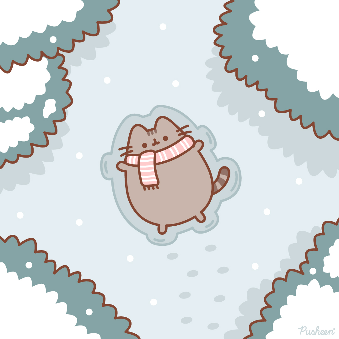 Pusheen's tweet image. ❄️ 🤍