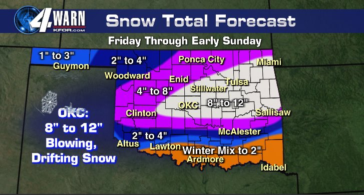 emilyrsutton's tweet image. ❄️Significant, high-impact winter storm (Fri-Sat night)
❄️Starts as a mix, transitions to snow
❄️High snow totals likely (poss. record)
🥶Dangerous cold. Wind chills to -20 by late Sat/early Sun
🧊Ice south
⚠️ Use today and tomorrow to prepare. Stay tuned for updates!
9AM 1.21.26