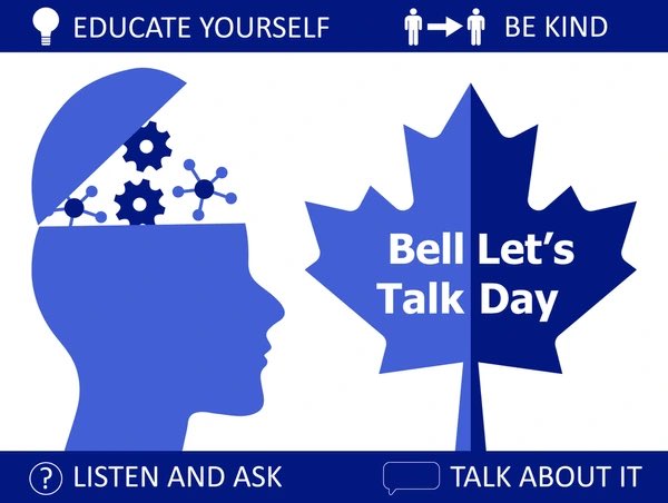 On Bell Let’s Talk day, please check in with one another. A small message, a simple question of How are you? can open meaningful conversations. Today, and every day, lets reach out, listen, and support each other.
 
You are not alone. Your feelings matter.