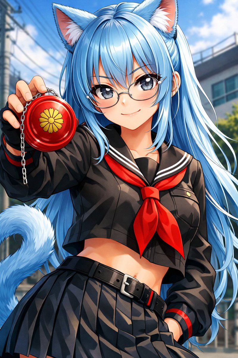 さがAIイラスト #さっちゃん ｢つまり『スケ』バン『デカ』ですニャ✨｣