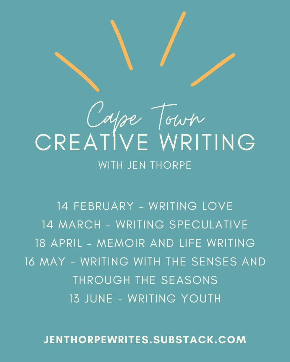 Jen_Thorpe's tweet photo. Here's an overview of the creative writing workshops I'll be running in the first half of this year. Hope to see some of you at them!
https://t.co/4ClncwvdYH https://t.co/FjaOVqsImo
