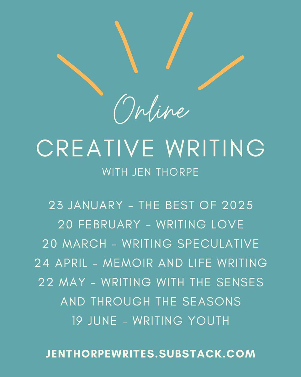 Jen_Thorpe's tweet photo. Here's an overview of the creative writing workshops I'll be running in the first half of this year. Hope to see some of you at them!
https://t.co/4ClncwvdYH https://t.co/FjaOVqsImo