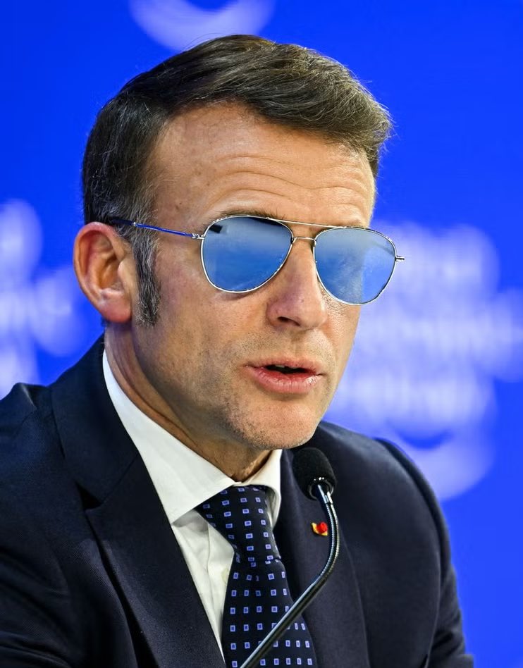 JUST IN: 🇺🇸🇫🇷 President Trump says "what the hell" happened to French President Macron "with those beautiful sunglasses."