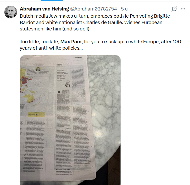 Kijk daar heb je de anonieme racist Abraham van Helsing weer!