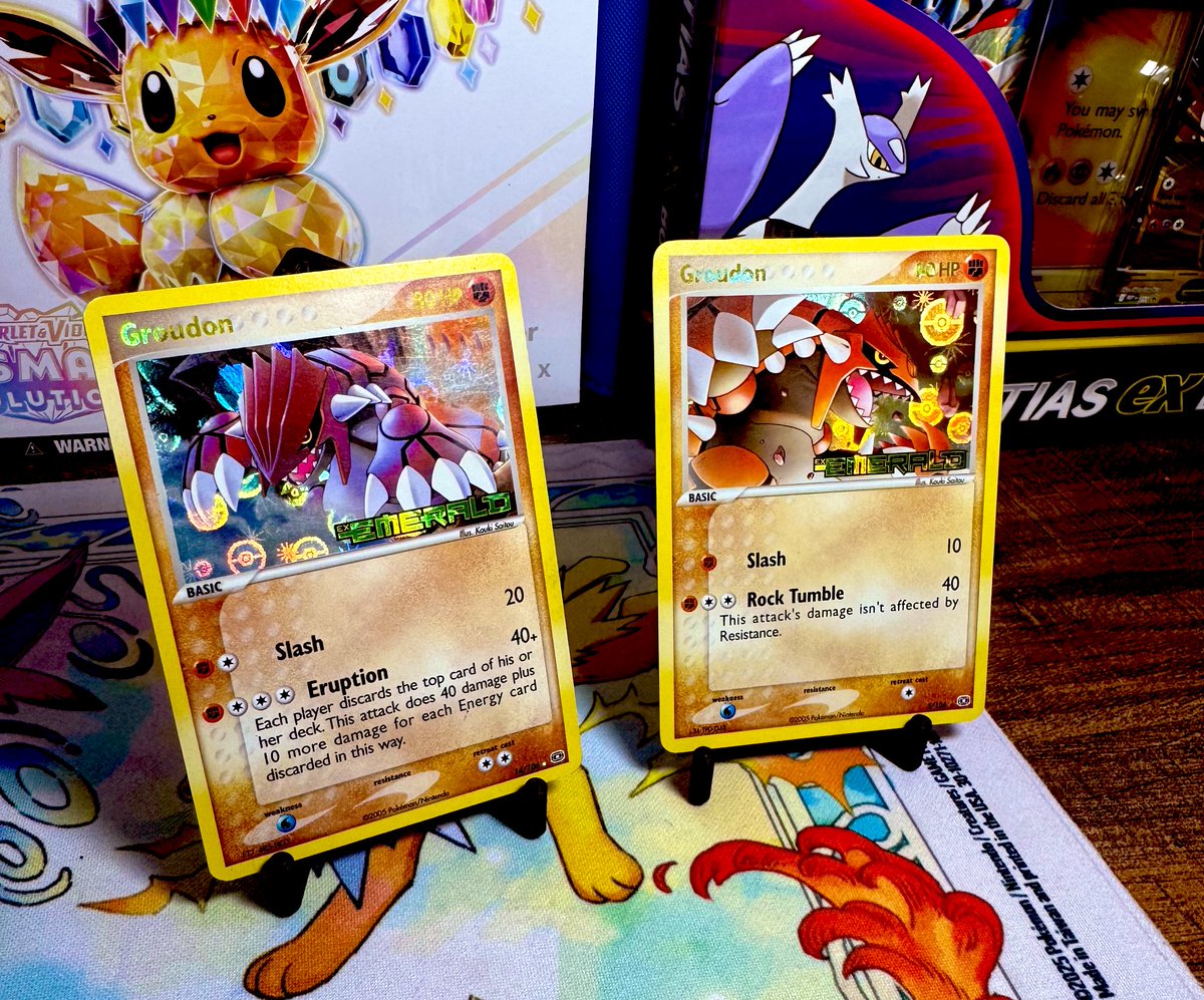 PermCollection3's tweet image. Good Morning! ☀️ 

Groudon is a legendary pokemon from Gen 3 that certainly demands attention. Do you think we will see a similar set for Gen 3 to Black Bolt and White Flare?

I will say I do because Gen 3 is my favorite Gen! What’s your favorite Generation of Pokemon?