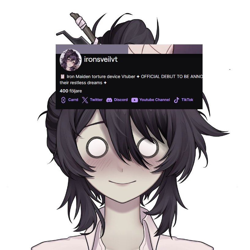 Iron’s veil 🤍📋🗡️ The Iron maiden VTuber tweet media