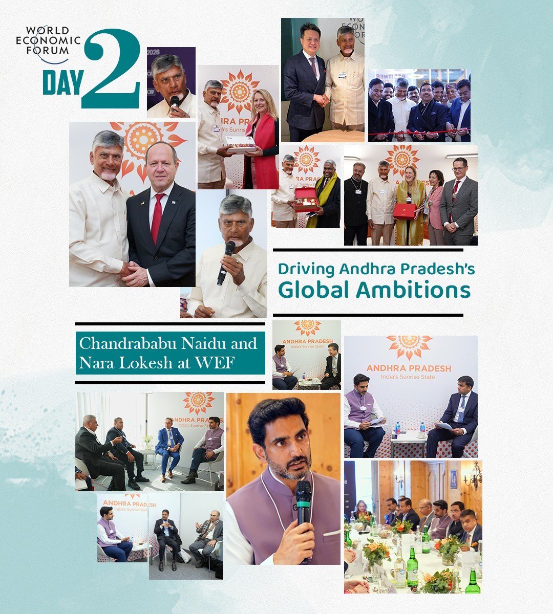 APEMCL's tweet photo. CM N. Chandrababu Naidu and Minister Nara Lokesh advancing Andhra Pradesh’s global partnerships and investment vision. 

#AndhraIsBack
#InvestInAP
#APatWEF
#WEF26 
#ChandrababuNaidu 
#NaraLokesh 
#AndhraPradesh
#ChooseSpeedChooseAP https://t.co/BucV559JAx