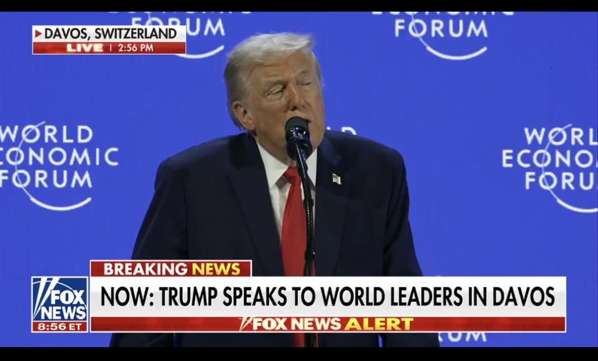 🚨JUST IN: 🇺🇸@realDonaldTrump at Davos during the World Economic Forum:  “Congress is working on crypto market structure regulation.” “I hope to  sign a crypto bill soon.” “Crypto is politically popular, and we