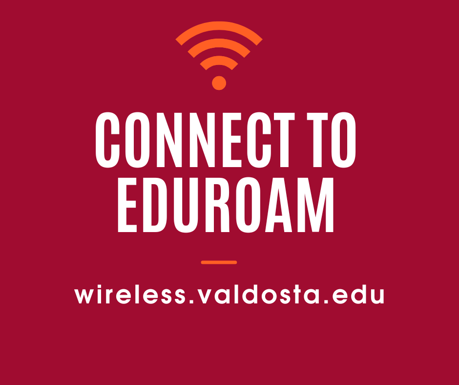 VStateIT's tweet photo. eduroam is now @valdostastate primary BYOD wireless network. Connect at https://t.co/z4sZfX81fp #accessVSUwireless https://t.co/B8ZOW8gZYc