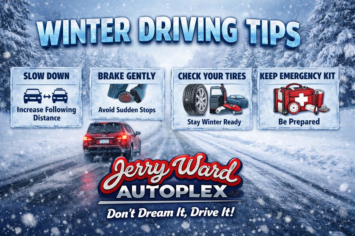 JerryWardAuto's tweet image. ❄️🚗 Winter Driving Tips from Jerry Ward Autoplex 🚗❄️

#WinterDrivingTips #DriveSafe
#WinterWeather #SnowReady
#JerryWardAutoplex
#RoadSafety