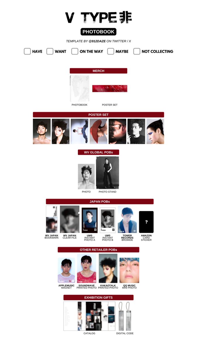 BTS TAEHYUNG PHOTOBOOK PB POSTER SET WISHLIST WL TEMPLATES BTS TAEHYUNG PHOTOBOOK PB POSTER SET WISHLIST WL TEMPLATES