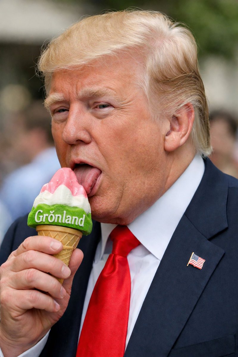 boogy67's tweet photo. Er will doch nur ein Stück Eis… #Davos26 #Davos2026 #Trump #Greenland #Groenland https://t.co/qDgRrvMCgC