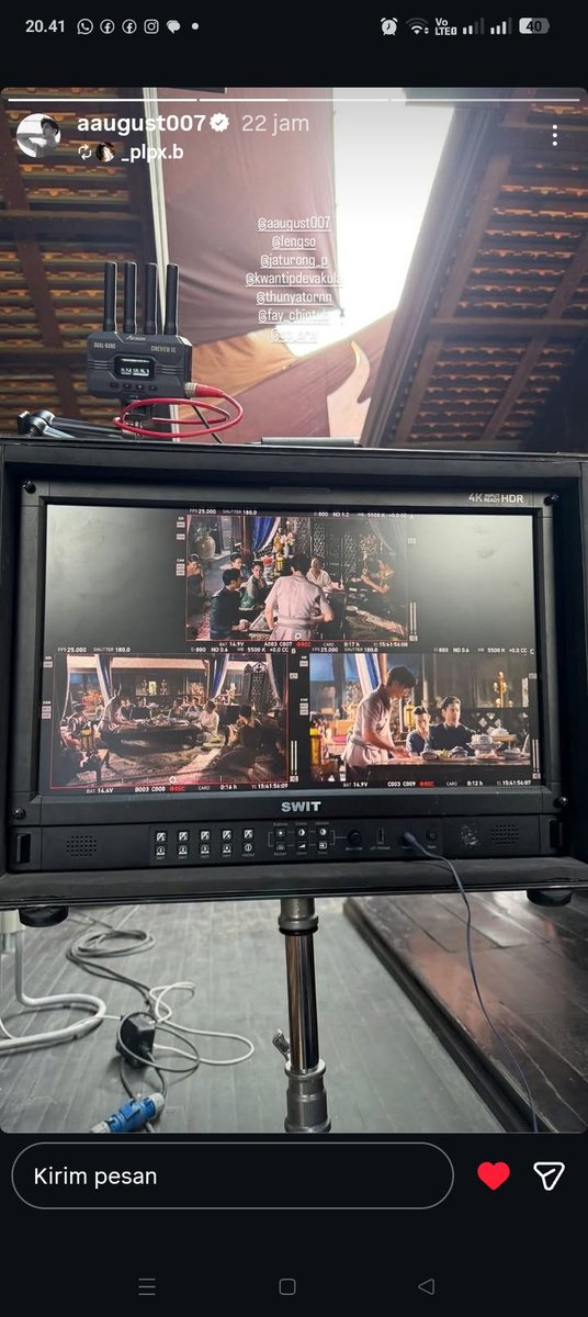 UtArmyHope's tweet image. D9 bersama #Augustleng proses syuting #LoveDestinyboyslove #LoveDestiny