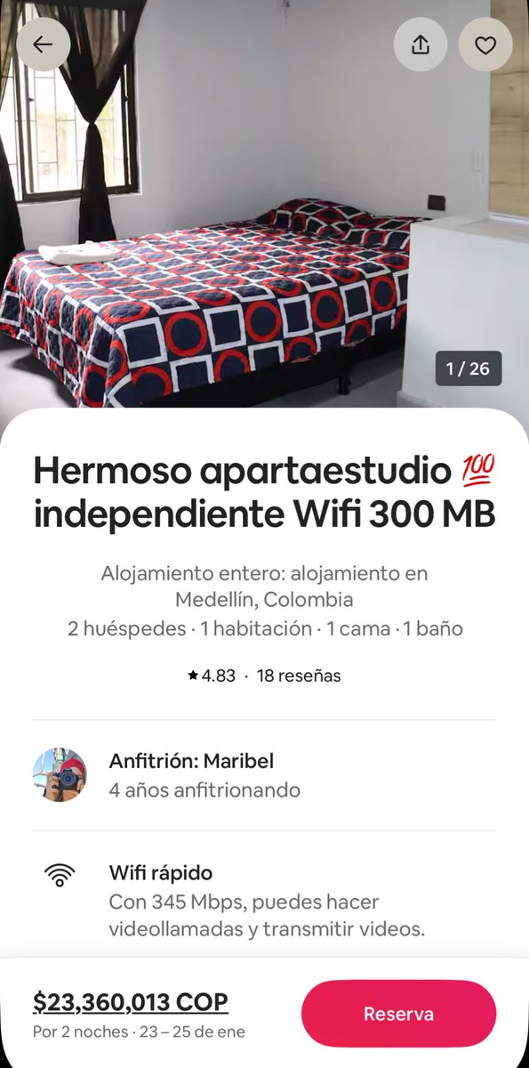 s_persa's tweet image. Ve, ¿y quién regula ese tema de los Airbnb en medellín?

Dizque 23 millones dos noches en un apartaestudio JAJAJA ¿y es que me recoge el mismo Bad Bunny desde el aeropuerto?
