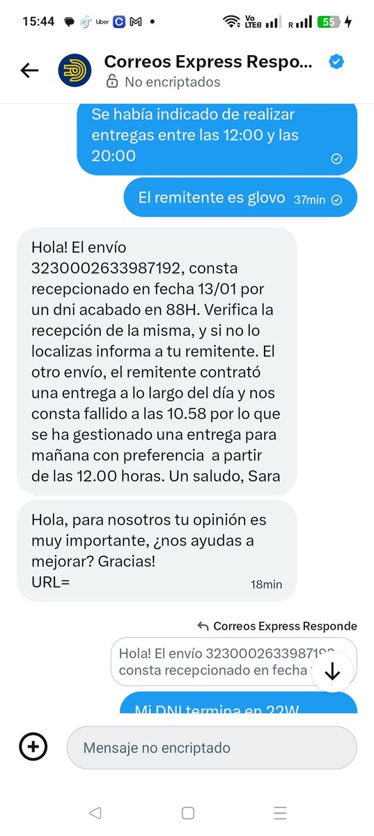 ignis_love's tweet photo. @Glovo_ES  hola, os hice un pedido y uno de los repartidores de @CorreosExpress  se lo ha robado.
Los señores dicen que me comunique con vosotros. https://t.co/AgLJLGw0zT