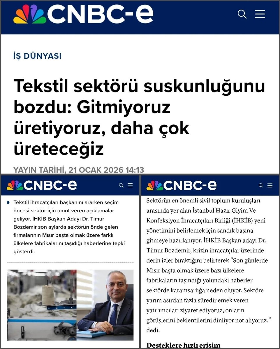 👏👏👏
<a href="/DrTimurBozdemir/">Dr.Timur Bozdemir</a> 
👏👏👏
#İHKİBdeDeğişim #ihracat #ihkib