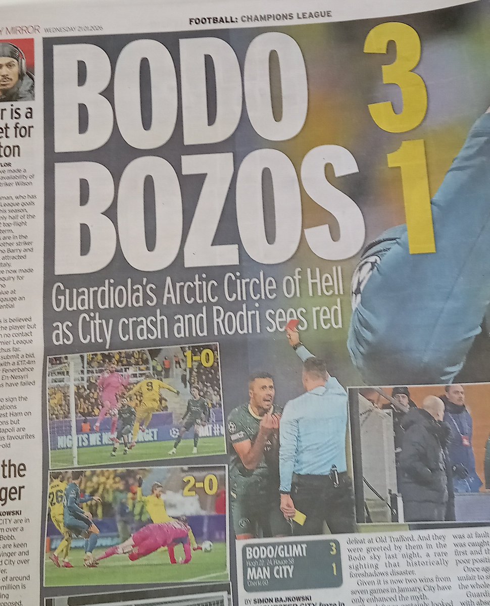Bodo 3-1 Bozos

What a fucking headline 🤣🤣