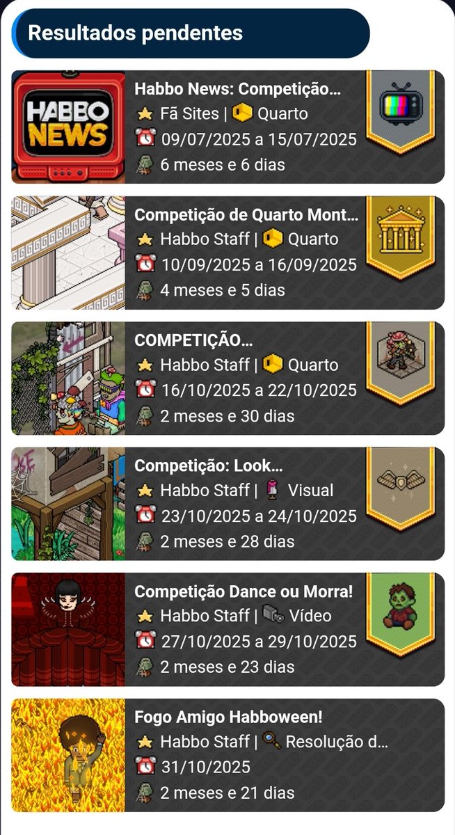 RitSims's tweet image. Quem joga pela manhã e vez ou outra vê o Staff AvatarGui, cobre os resultados das competições! A competição que era do interesse dele já saiu resultado. 
Algumas pessoas veem o Staff e ao invés de cobrar, só faltam se jogar no chão para ele pisar em cima! 😐
@HabboPTBR #Habbo