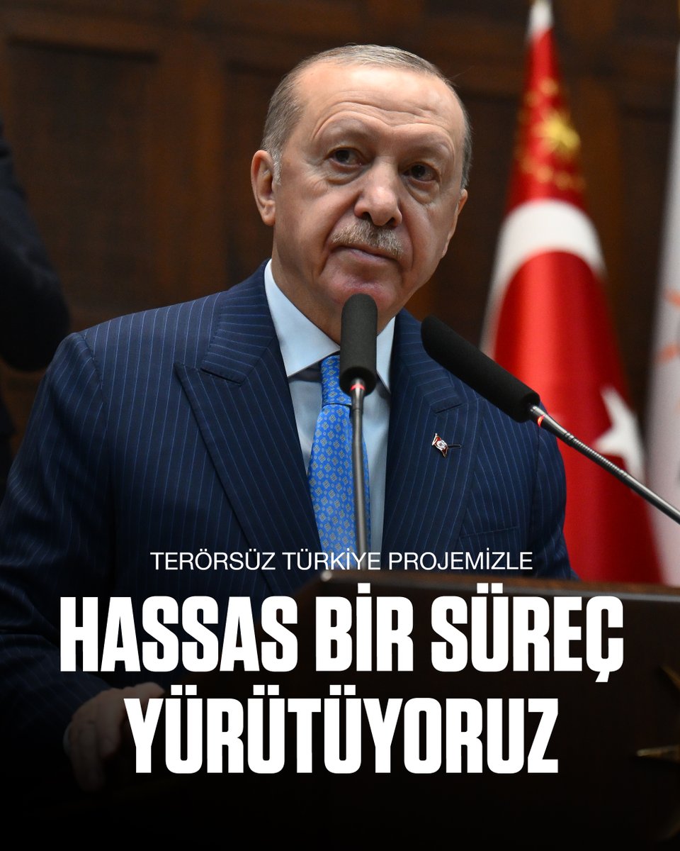 Terörsüz Türkiye projemizle kardeşliği, muhabbeti, kucaklaşmayı, huzuru, güvenliği daha da artıracak bir gaye ile hassas bir süreç yürütüyoruz.

Çeşitli sabotaj teşebbüslerine rağmen direnç testlerini başarıyla geçerek süreci buraya kadar getirdik.

Meclisimizde kurulan Komisyon,