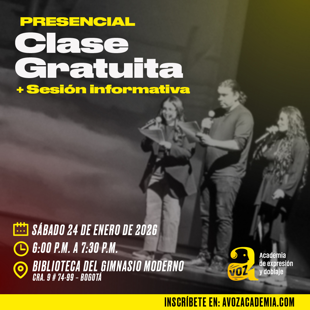 🎤 ¡Clase GRATUITA + sesión informativa!
Descubre el poder de tu voz en familia.
👩‍🏫 Con Karen Córdoba
📅 24 ene | ⏰ 6:00 p.m.
📍 Biblioteca Fundadores – Gimnasio Moderno, Bogotá
🎟 Cupos limitados → avozacademia.com/20260124-clase…
#AVozAcademia #VozYExpresión
