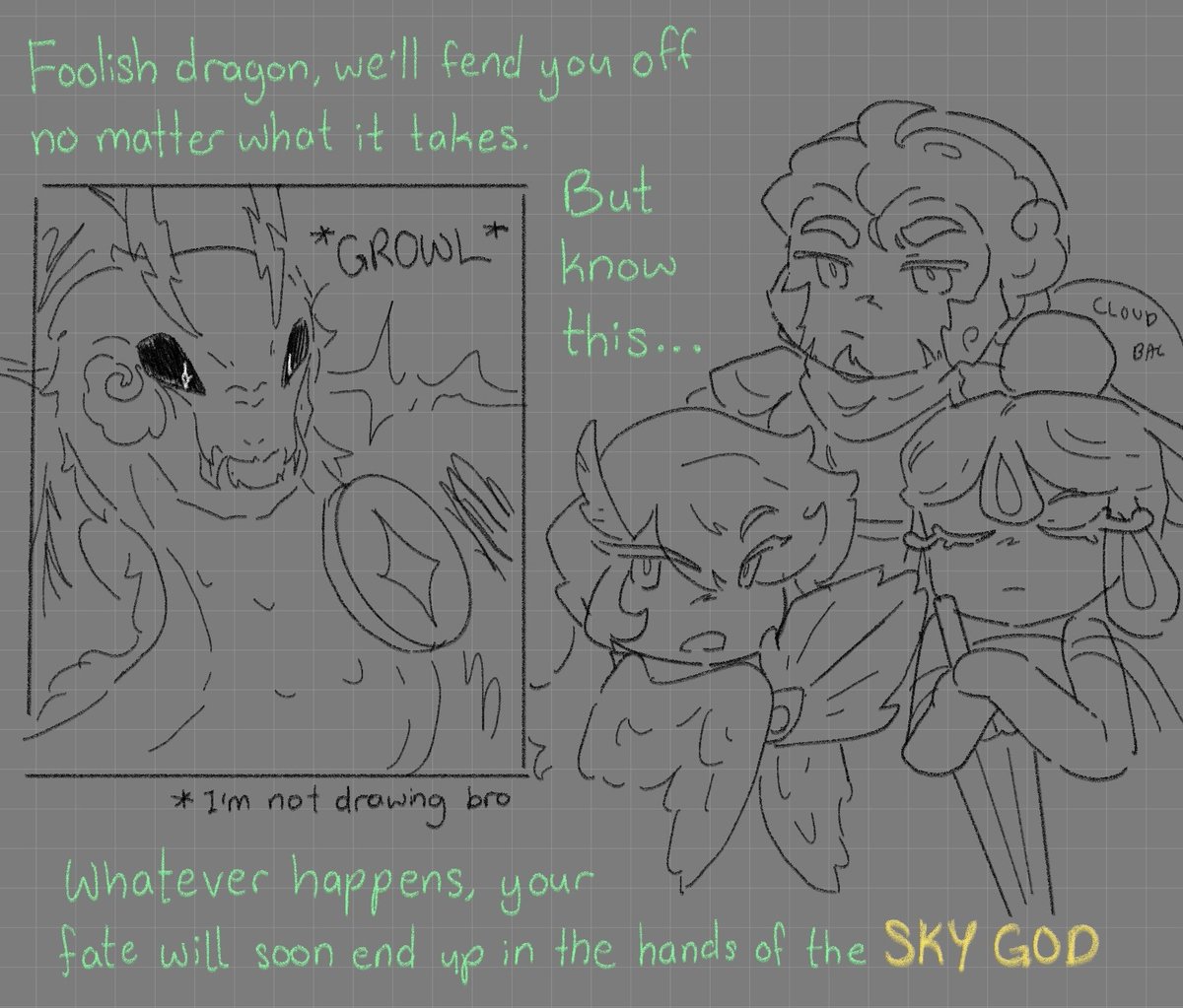 Under her protection #StormbringerCookie ft the deities :')