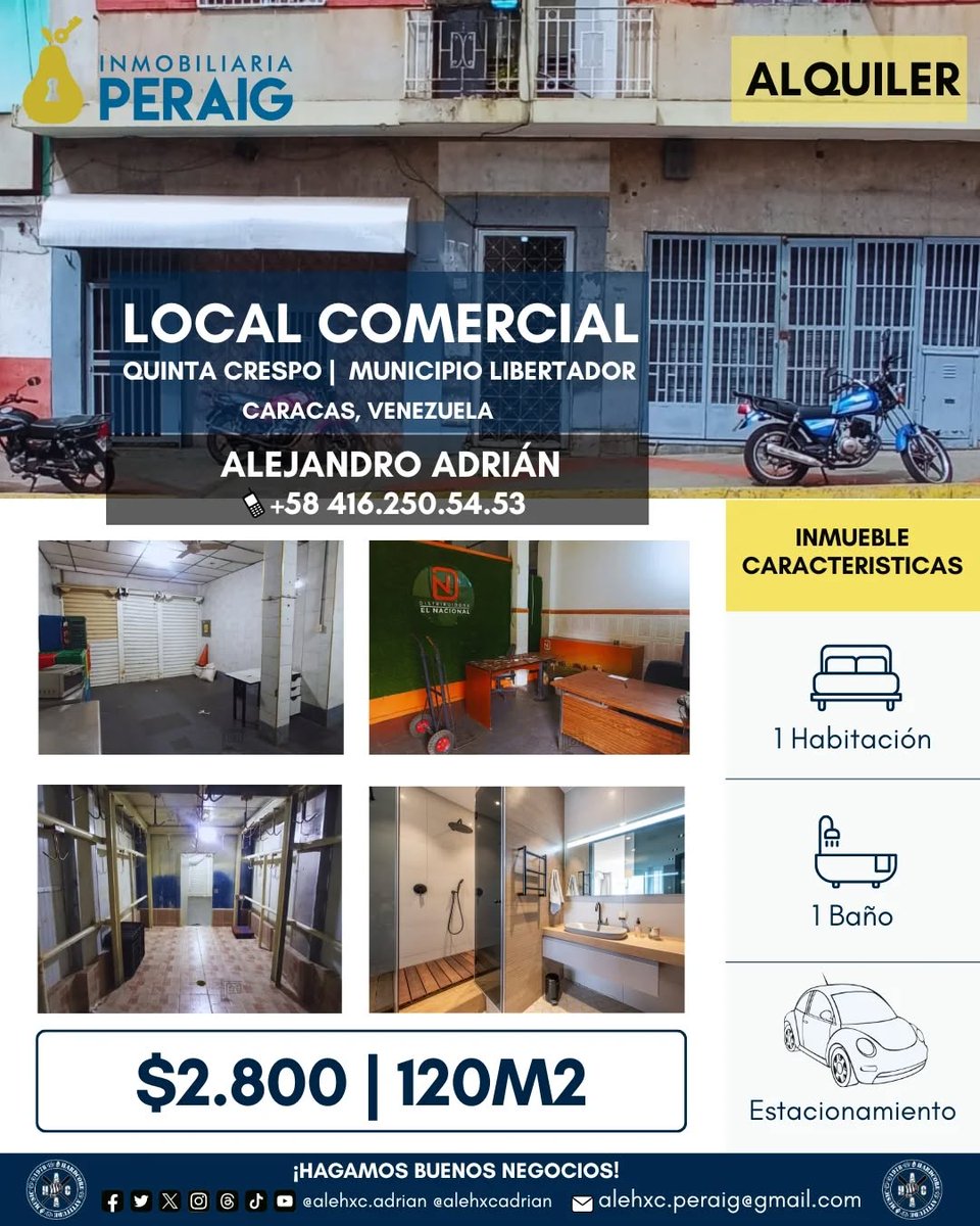 alehxcadrian's tweet photo. ¡Oportunidad en Quinta Crespo! 📍 Caracas.

Se alquila amplio local comercial a pie de calle, perfecto para el sector alimentos. 🥩🥦

3 Cavas Cuarto operativas.

Área de procesamiento/faena.

2 zonas de despacho.

📩 ¡Agenda tu visita hoy mismo! https://t.co/FBCfisARHC