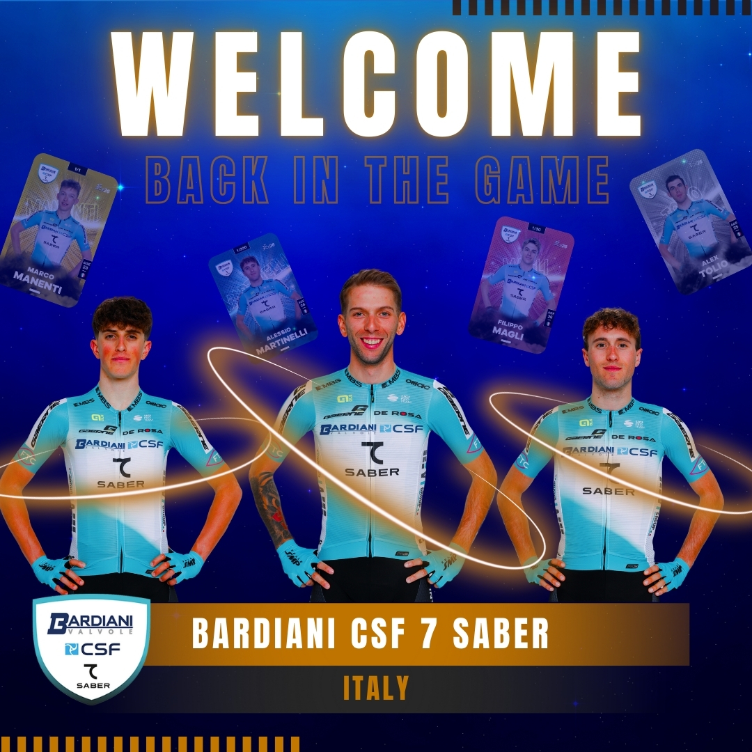 cylimit_game's tweet photo. Bentornati @Bardiani_CSF  su @cylimit_game. 
Colleziona carte digitali, Gioca al Fantasy Game e Vinci Ricompense!

👉https://t.co/U7X7bAK8pI
#cycling #fantasygame #cylimit https://t.co/x91QYqjRey