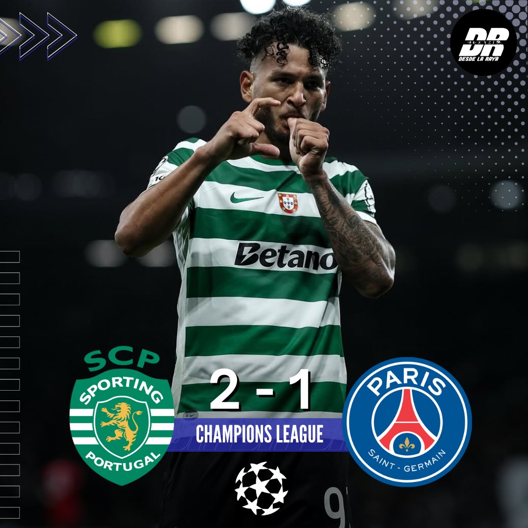 DOBLETE COLOMBIANO EN LA DERROTA DEL PSG 🇨🇴🔥

En el estadio José Alvalde, Sporting de Lisboa venció 2-1 a París Saint Germain por la jornada 7 de la UEFA Champions League. 

El próximo compromiso del PSG en la Copa de Campeones será el 28 de enero frente a Newcastle United.