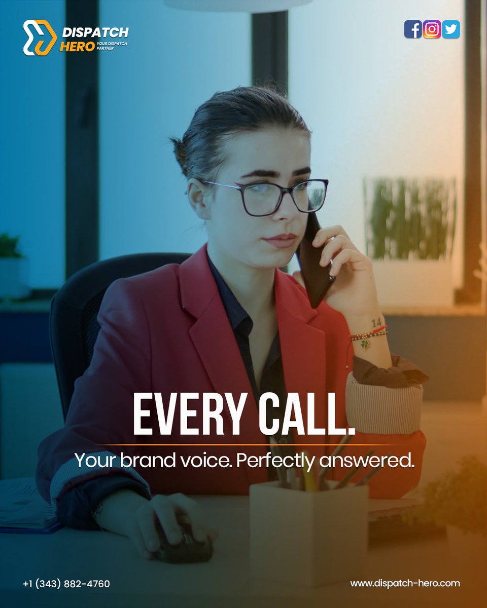 dispatch_hero's tweet photo. Every call. Your brand voice. Perfectly answered.

𝐓𝐨 𝐠𝐞𝐭 𝐦𝐨𝐫𝐞 𝐝𝐞𝐭𝐚𝐢𝐥𝐬 𝐩𝐥𝐞𝐚𝐬𝐞
𝐜𝐨𝐧𝐭𝐚𝐜𝐭 𝐮𝐬: +1 (343) 882-4760
𝐄𝐦𝐚𝐢𝐥 𝐮𝐬: info@dispatch-hero.com
𝐖𝐞𝐛𝐬𝐢𝐭𝐞: https://t.co/VvY1mf2SKi

#dispatchhero #limodispatch #limoservice #dispatchservice https://t.co/Z2z1XvdrxO