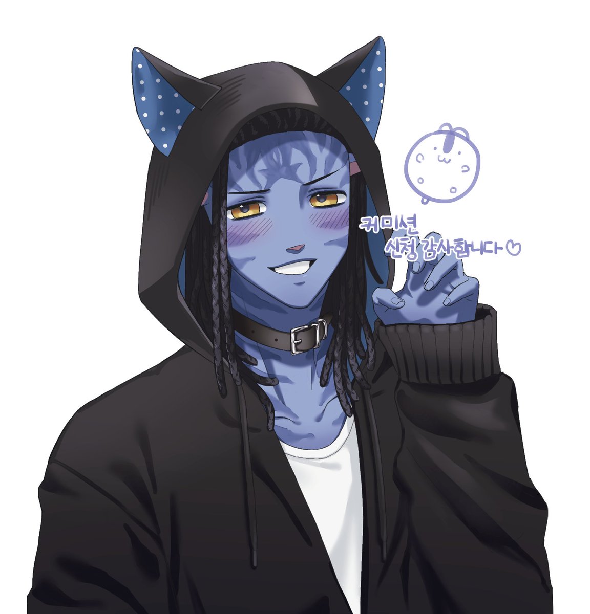 오늘 뜸햇던 이유 ... 인생 처음으로 커미션을 받앗어요💙