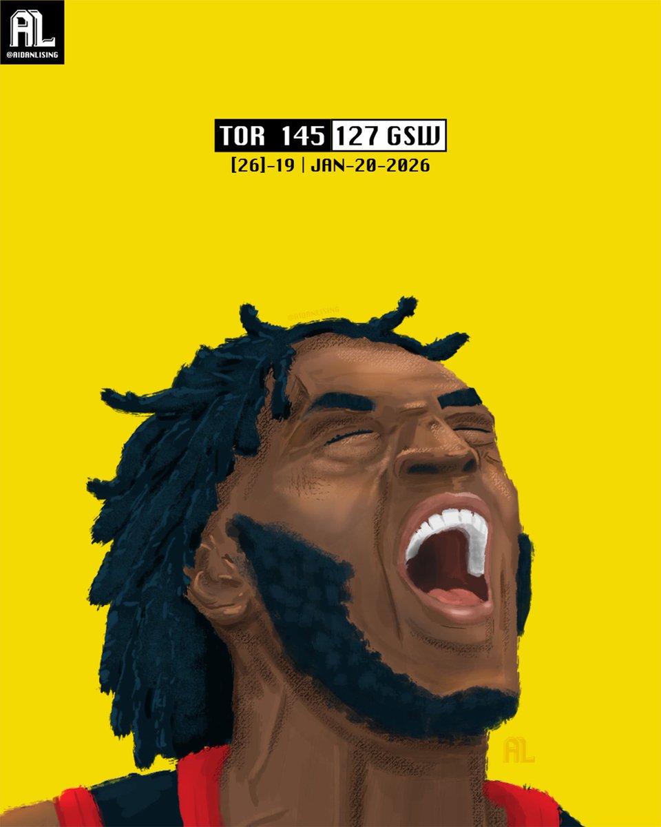 aidanlising's tweet image. A sketch after every Raptors game this season

45/82