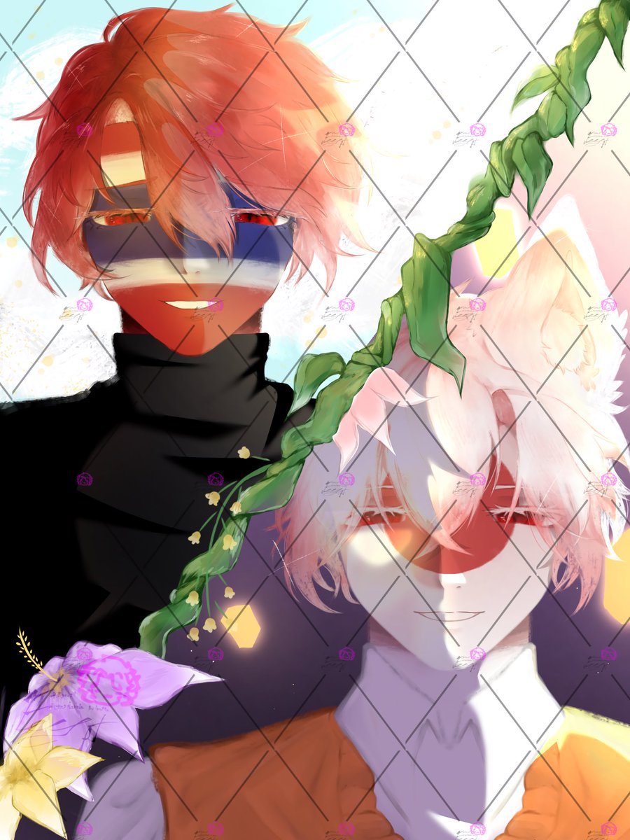 GaskandaPt's tweet photo. Japan &amp; Thailand!!! #CountryHumans #japan #thailand https://t.co/1riOcoXxed