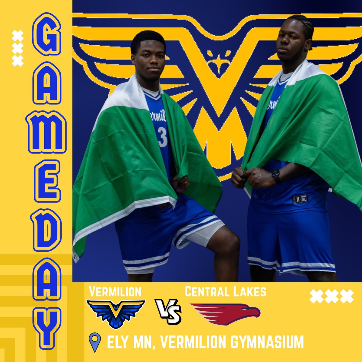 Gameday!! 👊⛓️🦅🏀
🆚Central Lakes College
📍Ely, Minnesota (Vermilion Gymnasium)
⏰ 7:30PM CST