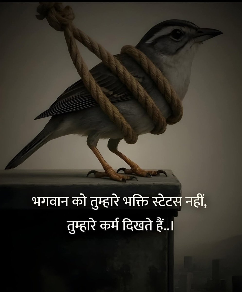 भगवान को तुम्हारे भक्ति स्टेटस नहीं, 
तुम्हारे कर्म दिखते है...!