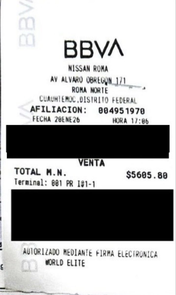 a_olvera's tweet photo. @Nissan_mx su agencia Roma Condesa me cobró de más por el servicio de 24 meses en una X-Trail E-Power. Que son los precios que ellos tienen. 
Me querían cobrar $6,220 pesos cuando en su página oficial dice $5,400, al final pagué $5,605.80. ¿Está práctica es normal con ustedes? https://t.co/o8jMRWj7bf