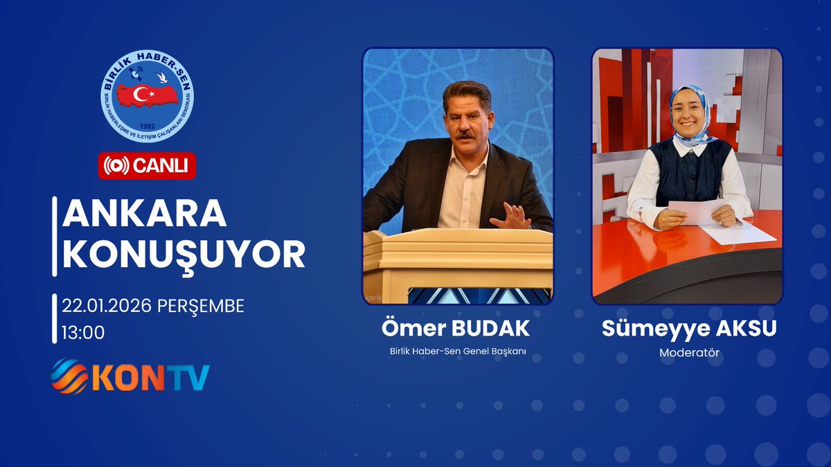 📺 CANLI YAYIN | ANKARA KONUŞUYOR

Hizmet Kolu çalışanlarımızın ve PTT emekçilerinin yakından takip ettiği tüm başlıkları, KON TV’de canlı yayında kapsamlı şekilde değerlendireceğiz.

Sendikal mücadelede geldiğimiz nokta, maaş zamları, alım gücü, 3600 ek gösterge, ilave ödemeler,