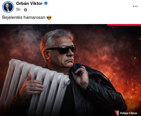 Daractenus's tweet image. Meanwhile, Viktor Orban is now posting AI pictures of himself holding radiators.
