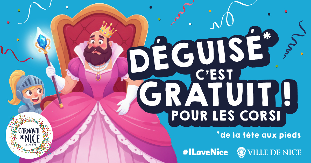 Entièrement déguisé(e) ? L’accès aux Corsi du #NiceCarnaval vous sera gratuit 🎭

👉 nicecarnaval.com/pratique/bille…

#ILoveNice