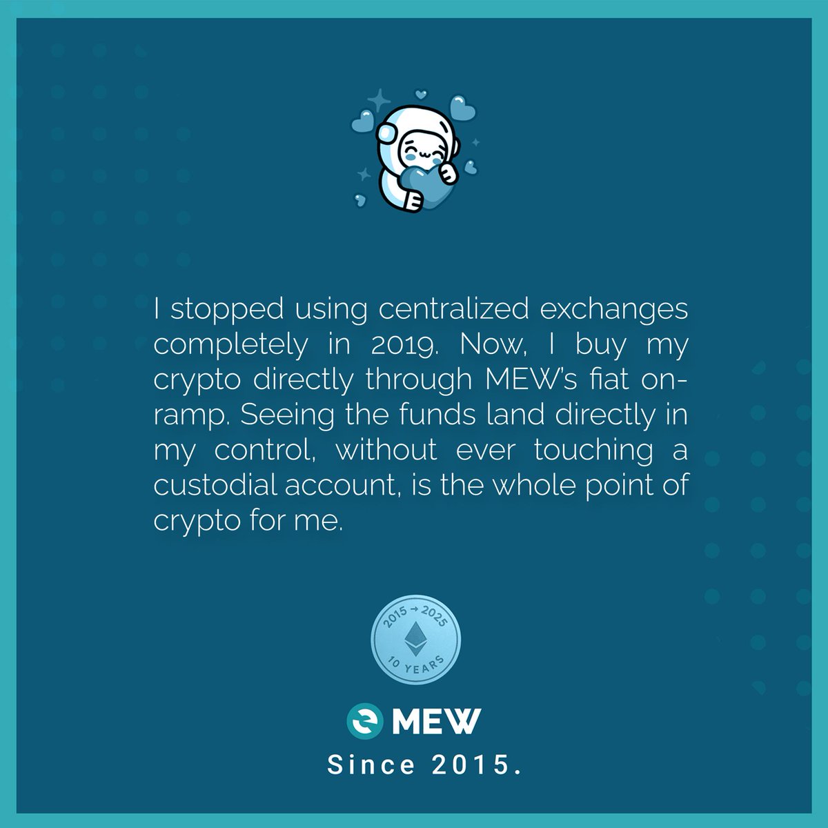 Now, I buy my crypto directly...