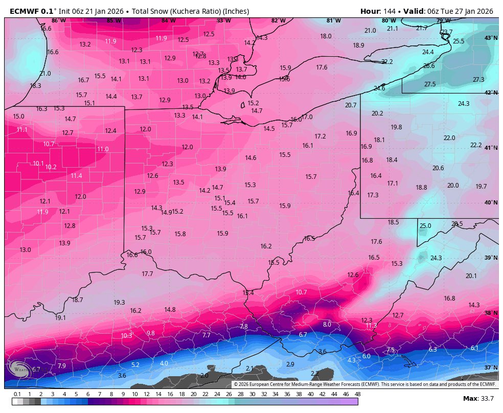 Stupercell's tweet image. BOOM!! The Euro continues to absolutely slam Ohio come Sunday!! This is just crazy. Skipping over the 06z GFS.. it was nothing crazy and was nearly identical to the 00z GFS. This could be the start of an even more north trend…

#OHwx