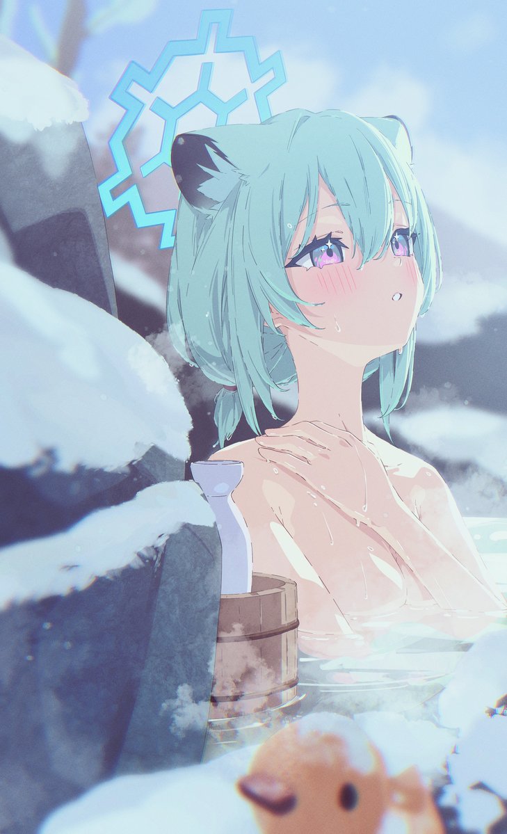 _KAZelu's tweet image. 雪見温泉
#間宵シグレ生誕祭2026
#ブルアカ