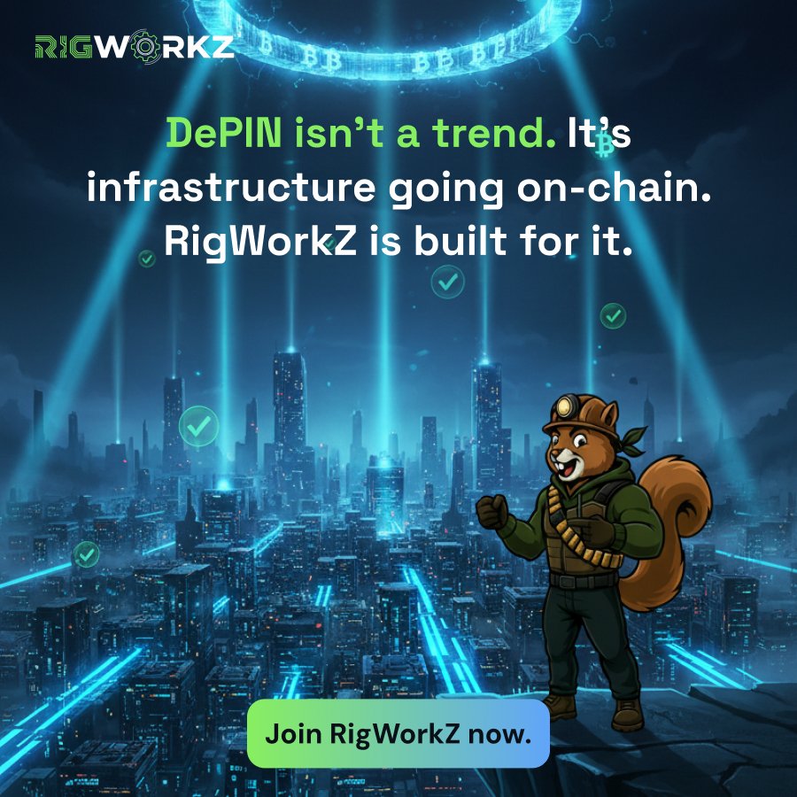 Everyone talks about infra.
Very few are actually building it. 🛠️⚡

RigWorkZ is shaping the on-chain future of fractional mining.
The smart wallets are already paying attention. 👀

👉 Join the TG now- t.me/rigowrkz