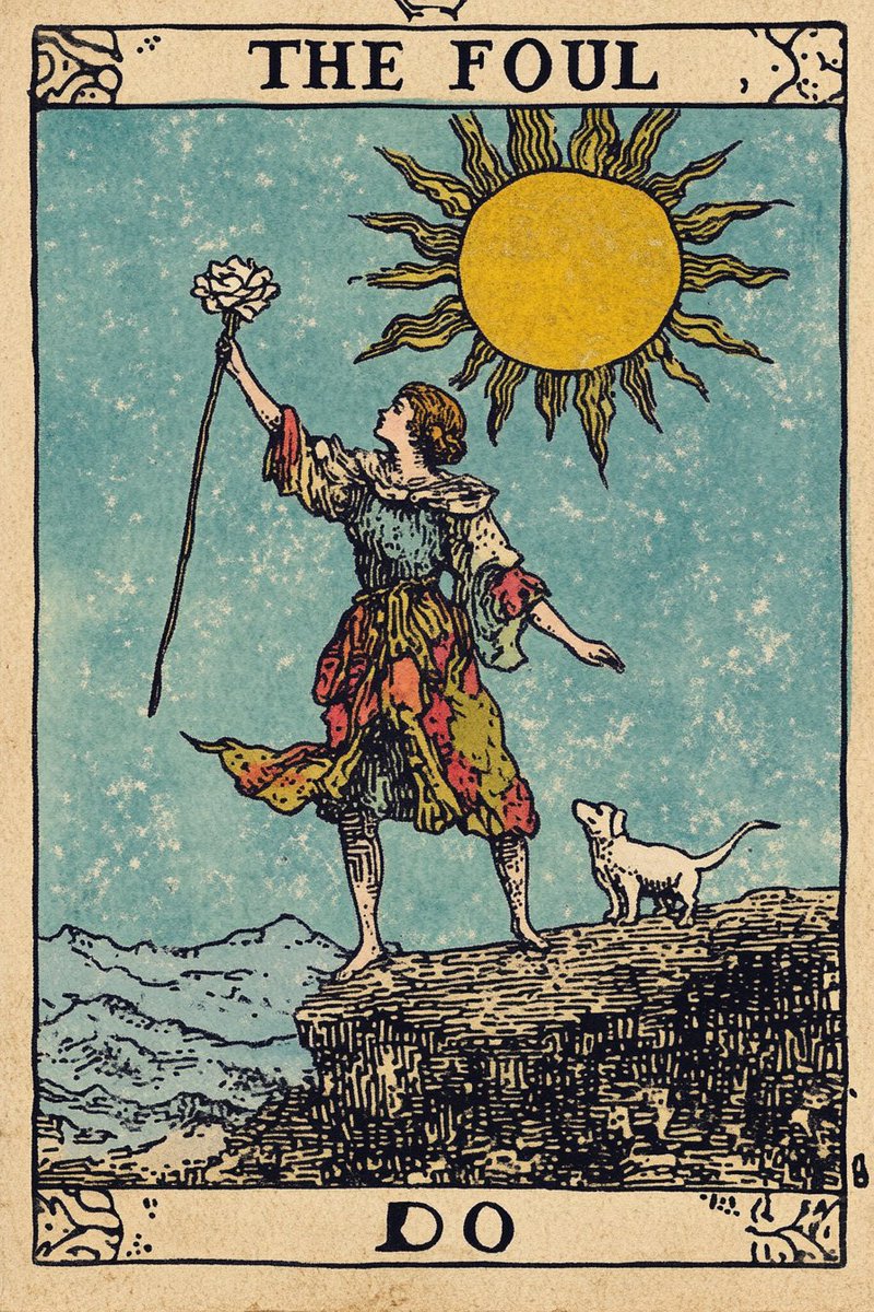 dontshareplease's tweet image. Before society told you who you are. Before trauma shaped your defenses. Before you forgot where you came from.

The Fool is you at the moment of incarnation. 

Zero is the circle (wholeness), the void (potential), outside the sequence. 

The Fool is the consciousness that…