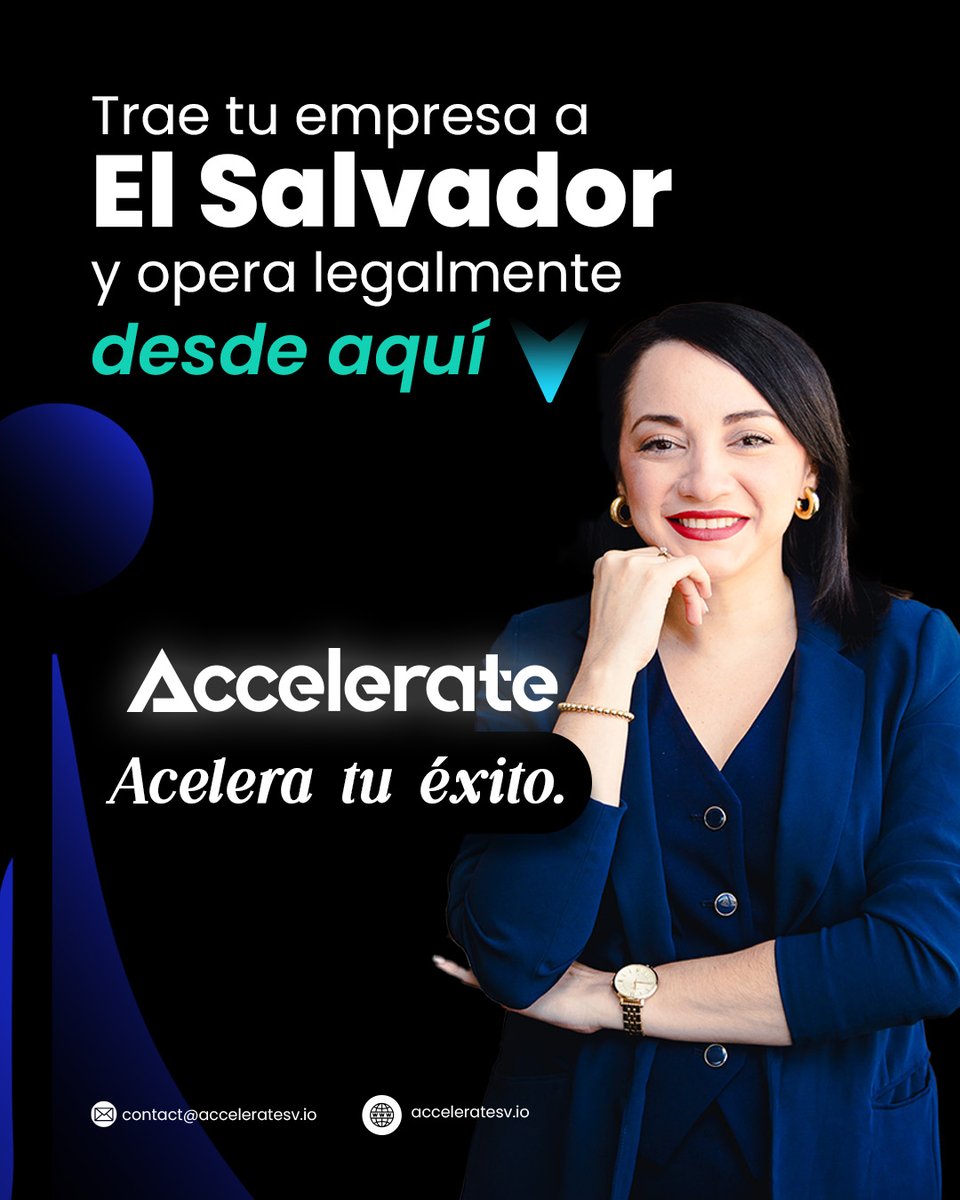 Trae tu empresa a El Salvador y opera legalmente desde el primer día 🇸🇻⚡

En Accelerate Law Firm te guiamos en todo tu proceso de Residencia Laboral sin riesgos ni complicaciones.
📩 contact@acceleratesv.io
🌐 acceleratesv.io
👉 Escribinos y empieza hoy.