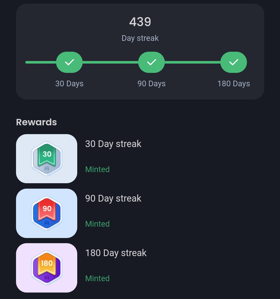 dseekerman's tweet image. Been using Blockscout Merits for over  439 days straight 🟣
Exploring chains, checking txs, learning on-chain, all powered by an open-source explorer.

If consistency counts and there's a role or rewards for it, I’ve been here 👀
@blockscout 😁