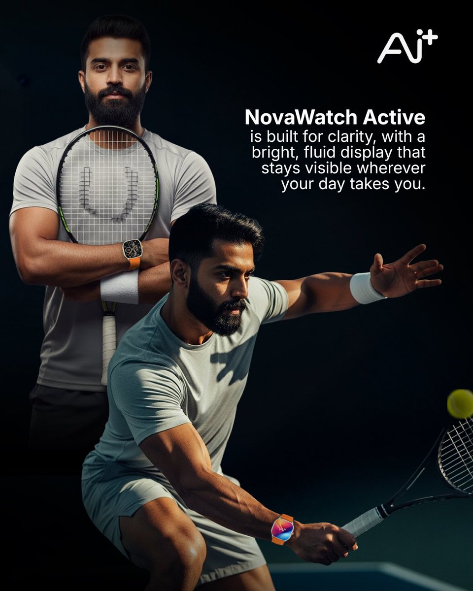 Designed to sit effortlessly on your wrist, and elevate your style.

NovaWatch Active. Coming soon

Comment ‘➕’ if Fashion Forward Tech is your next move.

#AiPlus #NovaWatch #Active #FashionForwardTech #AddaPlus