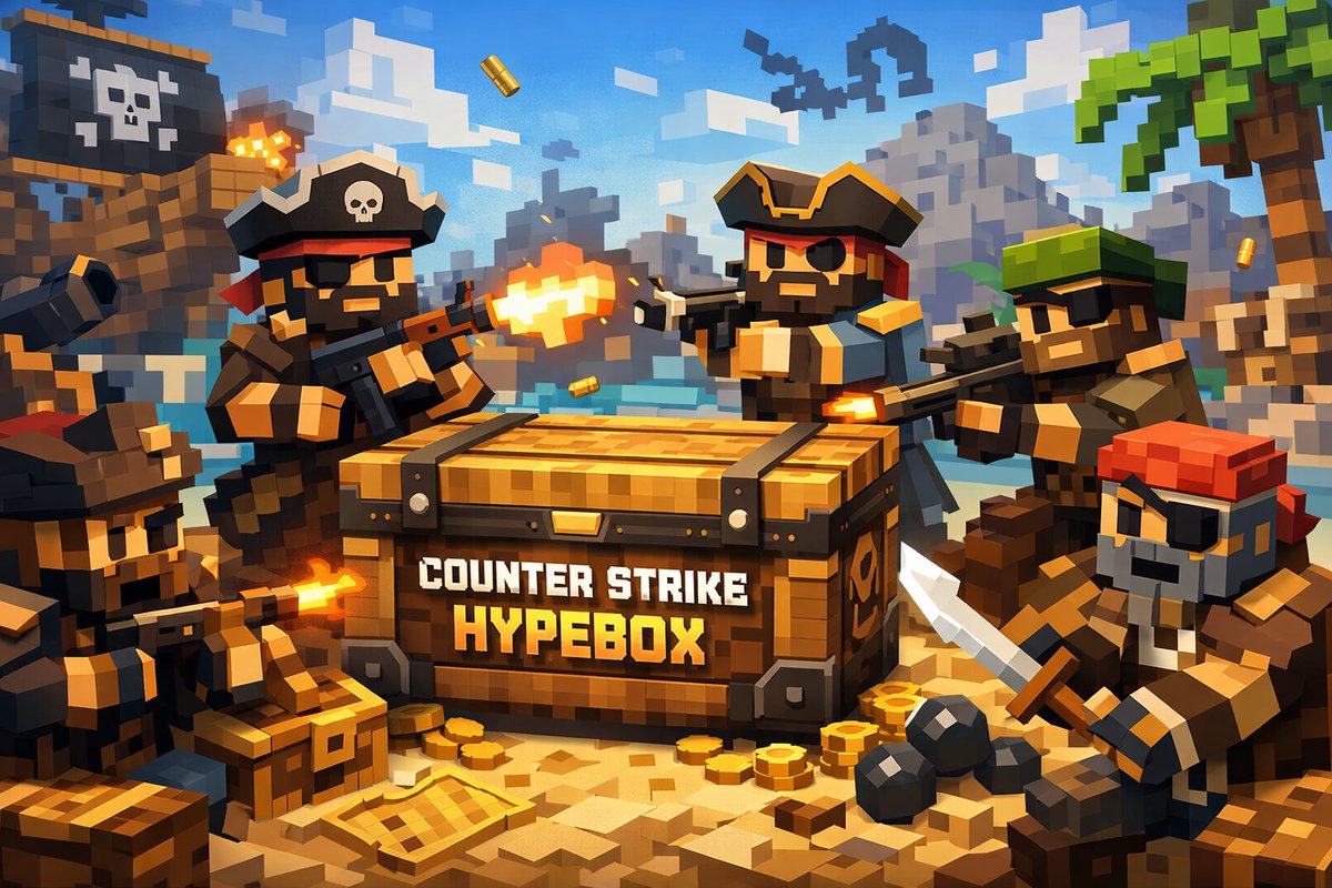 The Counter-Strike Hypebox has just released on Factions: Pirate. Get that gold gold gold now! 🎁

To celebrate, we'll be giving away:
🔫 6x COUNTER-STRIKE HYPEBOXES
🔫 3x COUNTER-STRIKE HYPEBOXES
🪙 3,500x GOLD 

Follow us, Retweet, and Like to enter! 🧨