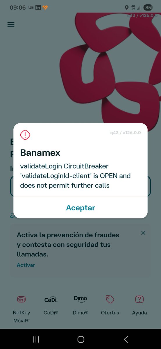 fertorresca's tweet photo. @banamex @edelacruzzzzz Mismo problema, que procede @banamex ? https://t.co/4CjRlA6KVV