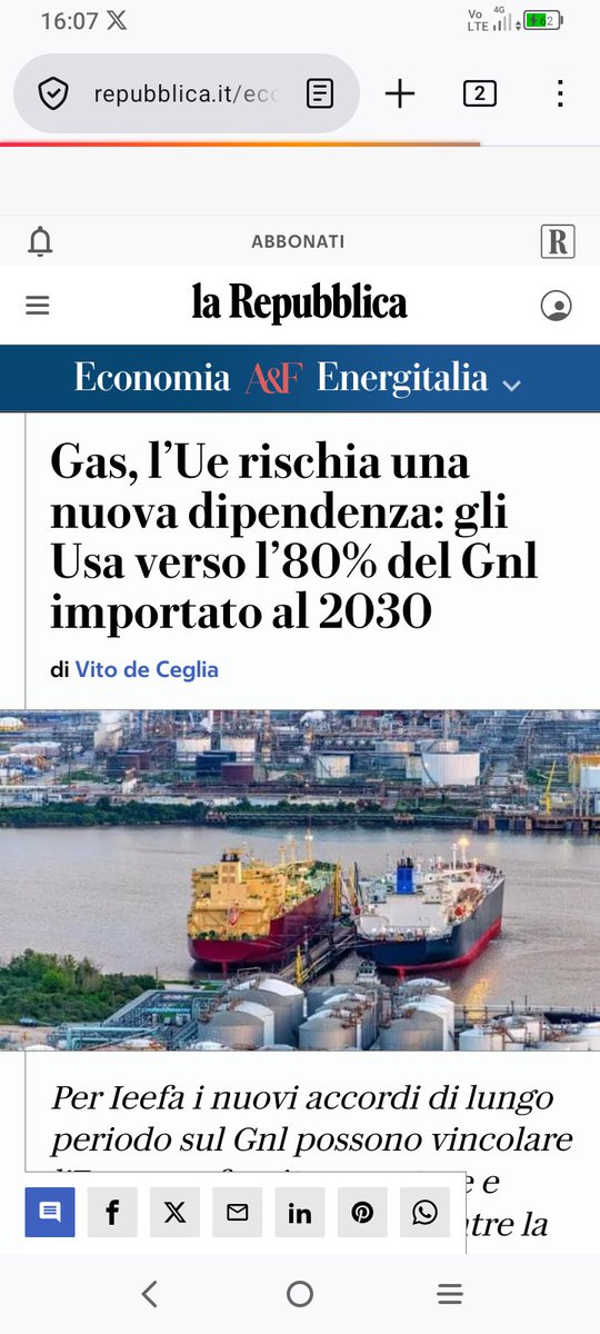 UE senza bussola: da una dipendenza (gas russo=Putin) ad un'altra (gas Usa=Trump). Quando avremo autonomia di giudizio e di azione forse potremmo cominciare a pensare agli Stati Uniti d'Europa. Per ora resta solo un sogno.