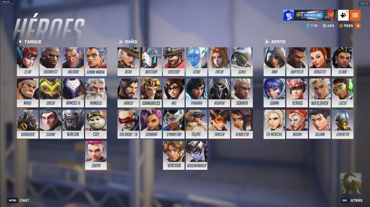 striateace's tweet photo. Nada que ver, solo una foto de la galería de Overwatch con todos sus nombres https://t.co/02Ey8xetc6